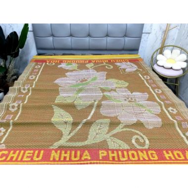 Chiếu lác nhựa siêu bền chắc, dễ giặt gấp gọn, chiếu nhựa dày kích thước 1m6x2m hàng việt nam cao cấp_Nemtot Bedding