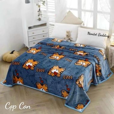 Mền Lông Siêu Mịn 2m3x2m Tuyết Nhung In 5D Cao Cấp Phong Cách Hàn Quốc_Nemtot Bedding _