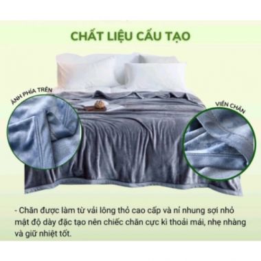 Mền lông thỏ siêu mịn cực đẹp cao cấp 2m3x2m, nặng gần 2kg phù hợp cho 2 mùa nóng lạnh_ Nemtot Bedding _ 