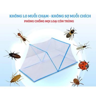 Màn Chụp Thông Minh 5S Gấp Gọn, Mùng Chụp Chống Muỗi, Côn Trùng, Đủ Size, Giá Rẻ _ Nemtot Bedding