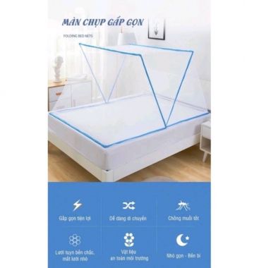 Màn Chụp Thông Minh 5S Gấp Gọn, Mùng Chụp Chống Muỗi, Côn Trùng, Đủ Size, Giá Rẻ _ Nemtot Bedding