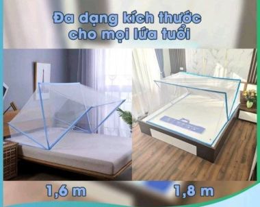 Màn Chụp Thông Minh 5S Gấp Gọn, Mùng Chụp Chống Muỗi, Côn Trùng, Đủ Size, Giá Rẻ _ Nemtot Bedding