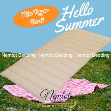 Nệm Topper Tencel Ice Cool Mát Mịn, Xếp Gọn Đa Năng, Tiện Lợi Ngủ Văn Phòng, Du Lịch